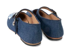 John Fluevog x Anna Sui Butterfly Mary Janes-Denim Blue