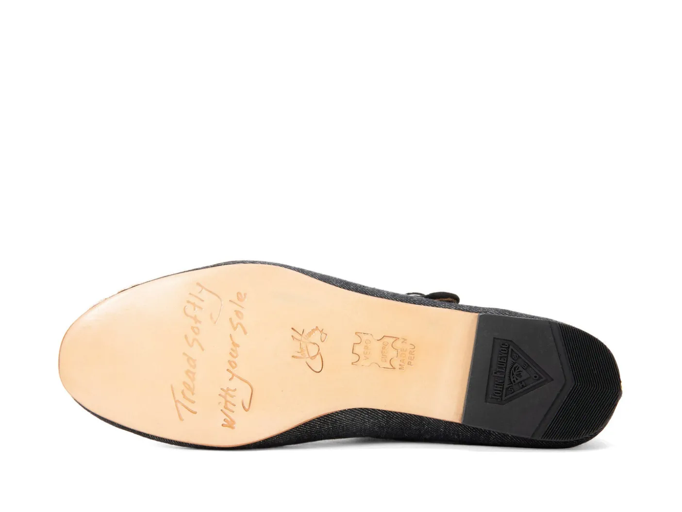 John Fluevog x Anna Sui Butterfly Mary Janes-Black Denim