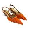 John Fluevog x Anna Sui Marmalade Tweed Slingback