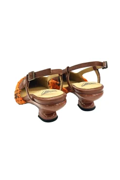 John Fluevog x Anna Sui Marmalade Tweed Slingback