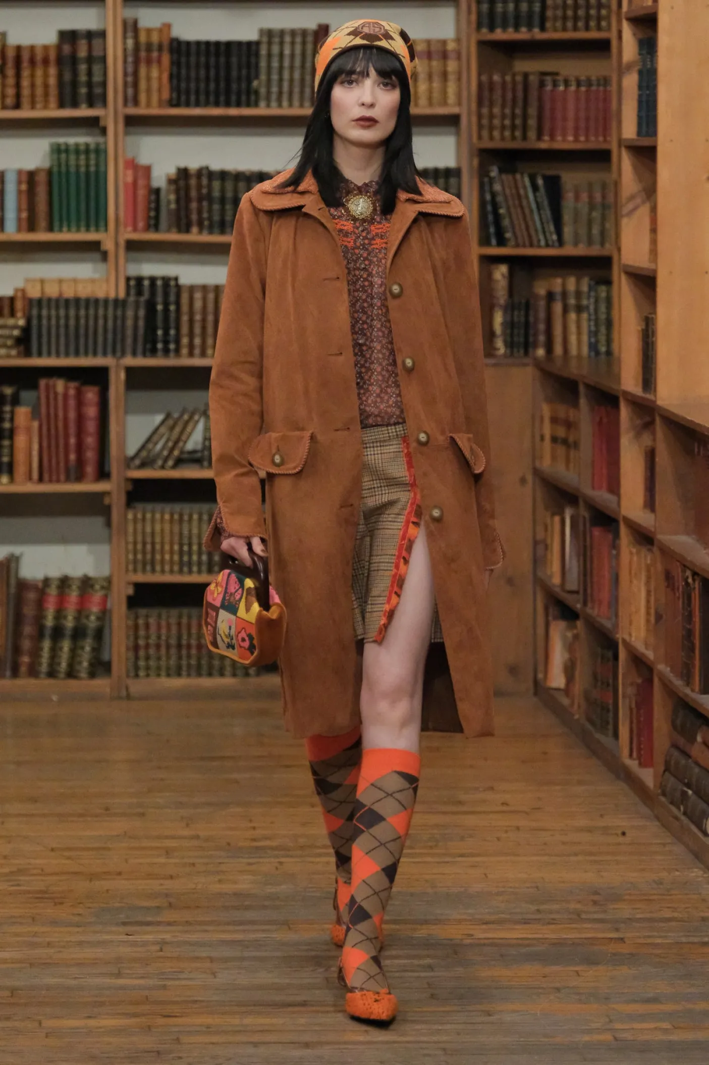 John Fluevog x Anna Sui Marmalade Tweed Slingback