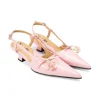 John Fluevog x Anna Sui Slingback Heels- Pink