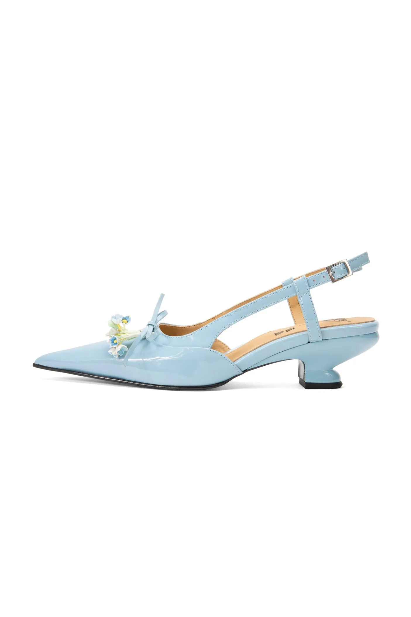 John Fluevog x Anna Sui Slingback Heels- Blue
