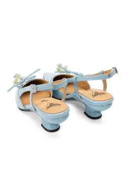 John Fluevog x Anna Sui Slingback Heels- Blue