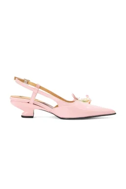 John Fluevog x Anna Sui Slingback Heels- Pink