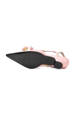 John Fluevog x Anna Sui Slingback Heels- Pink