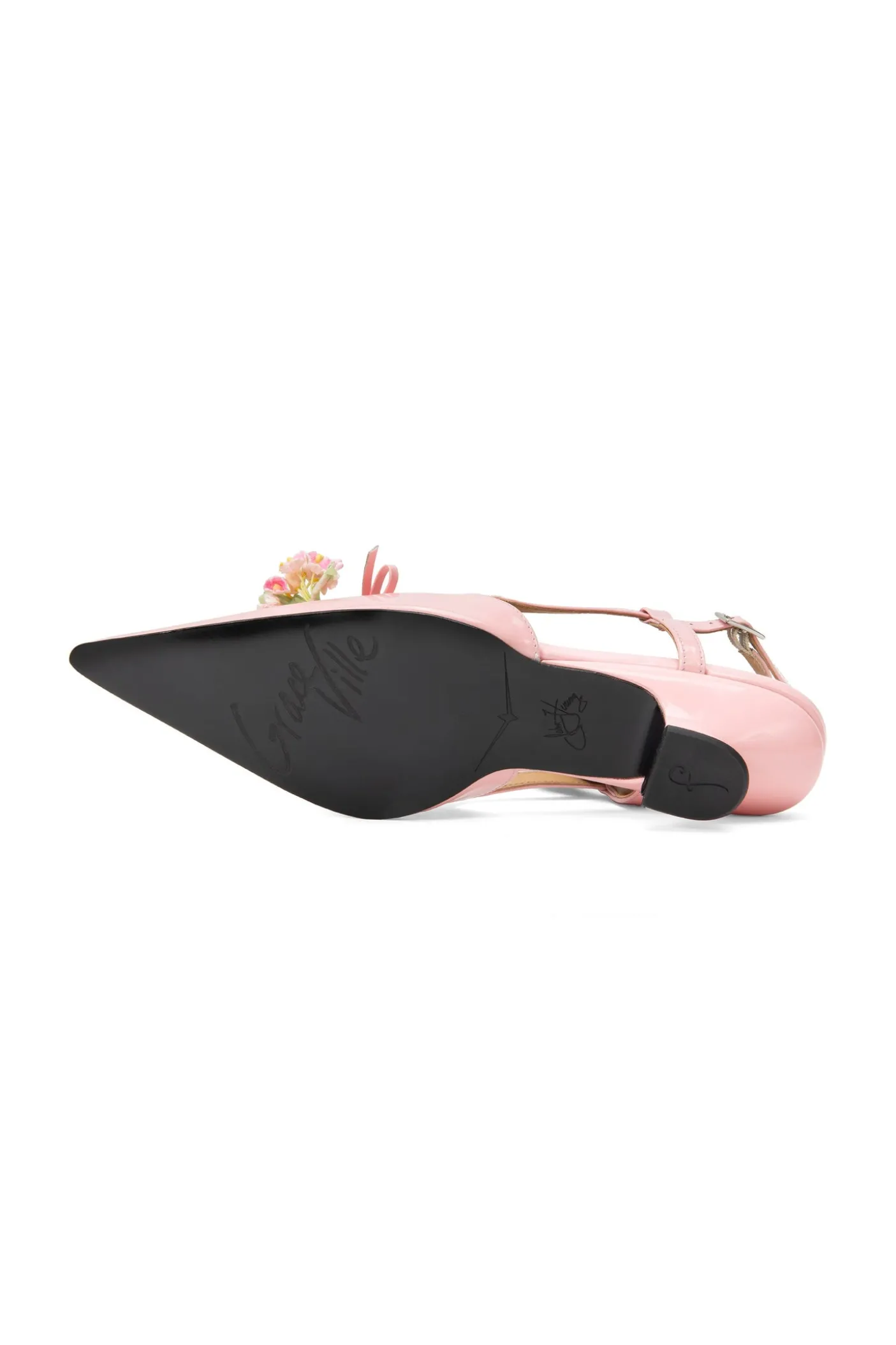 John Fluevog x Anna Sui Slingback Heels- Pink