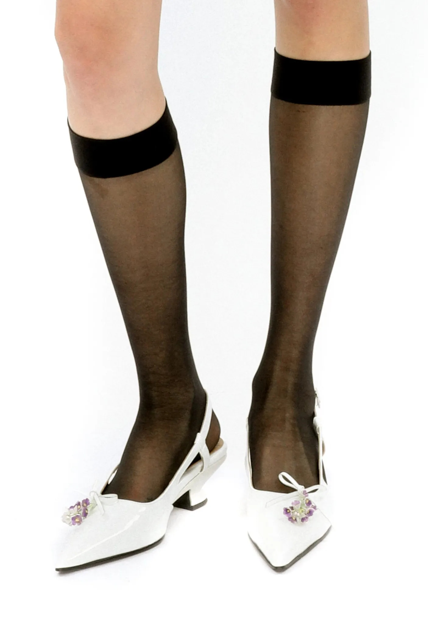 John Fluevog x Anna Sui Slingback Heels- White