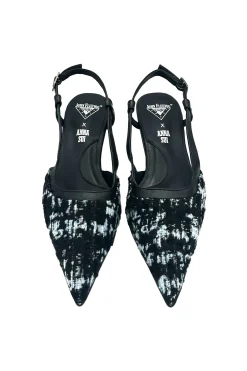 John Fluevog x Anna Sui Tweed Slingback