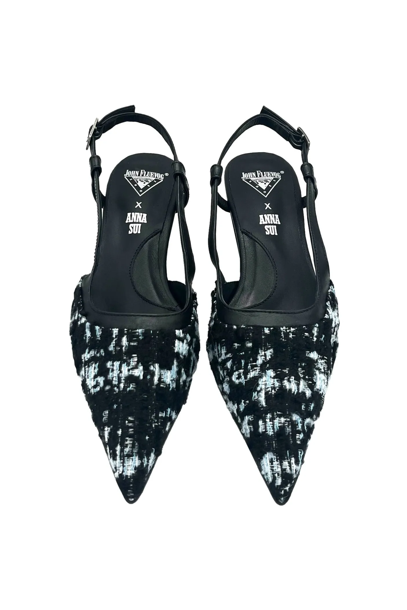 John Fluevog x Anna Sui Tweed Slingback