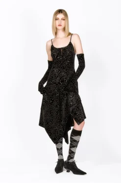 Jubilee Velvet Godet Dress