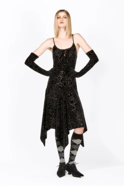 Jubilee Velvet Godet Dress
