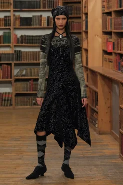 Jubilee Velvet Godet Dress