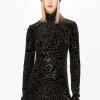 Jubilee Velvet Turtleneck Dress