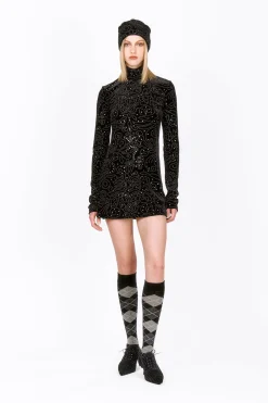 Jubilee Velvet Turtleneck Dress