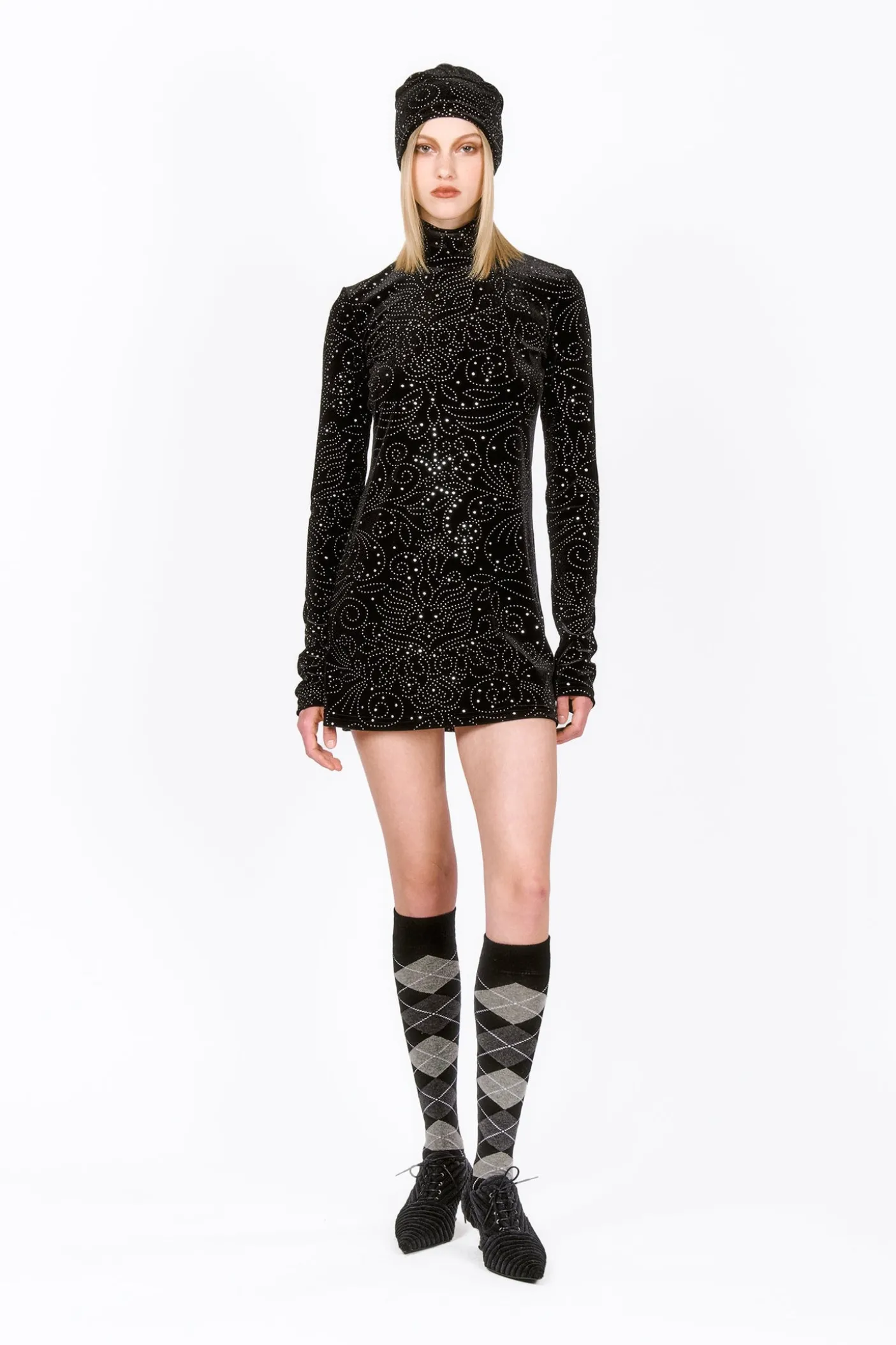 Jubilee Velvet Turtleneck Dress