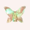 Large Gemstone Butterfly Jaw Clip Minty-Sand