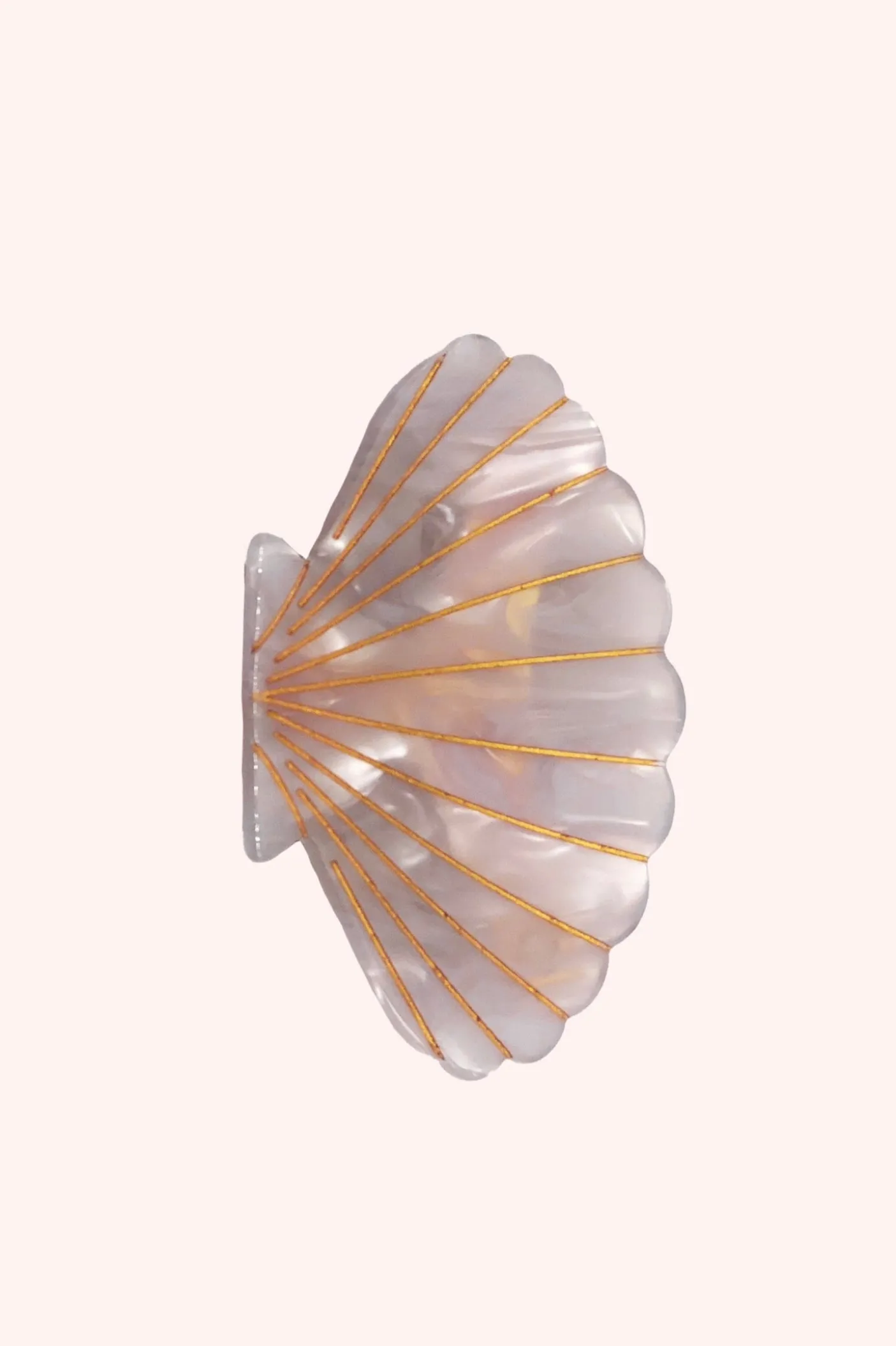 Large Rosie Pink Pastel Sea Shell Jaw Clip