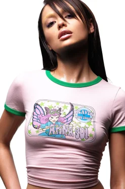 Limited Edition: Anna Sui x Heaven by Marc Jacobs Fairy Baby Tee Pink