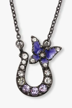 Lucky Horseshoe Necklace - Gunmetal