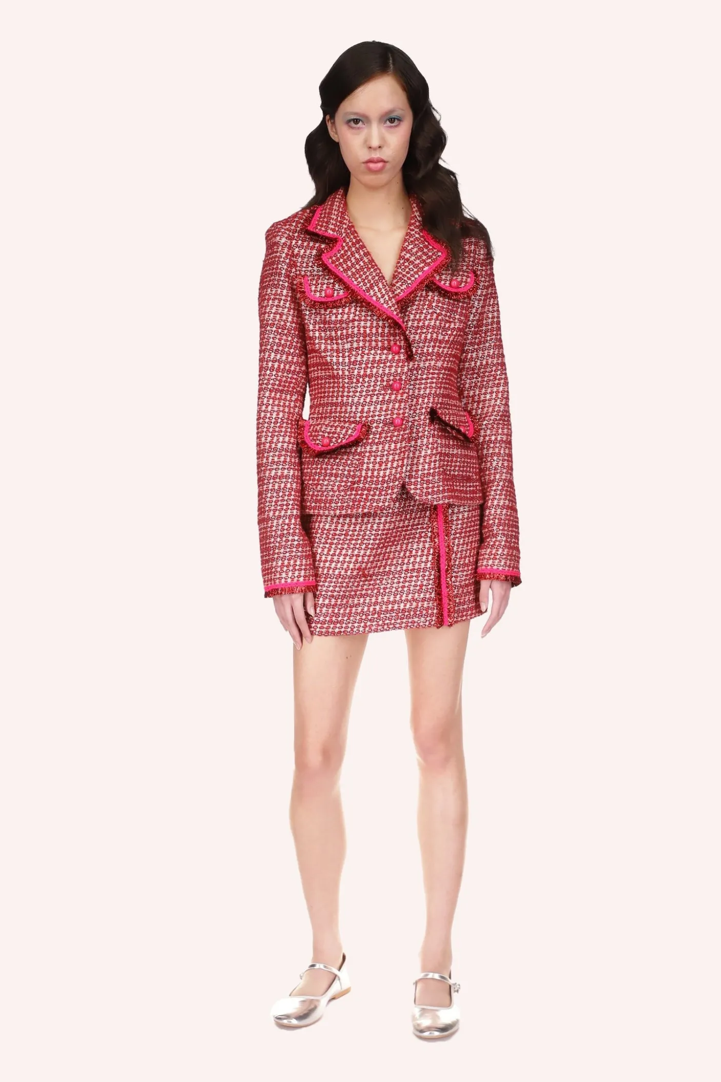 Lurex Tweed Mini Skirt