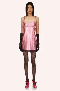 Metallic Faux Leather Mini Dress