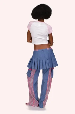 Micro Ribbed Raglan Baby Tee Pink