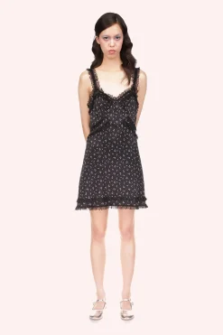Mini Rosebud Satin Mini Dress