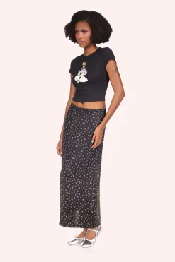 Mini Rosebud Satin Skirt