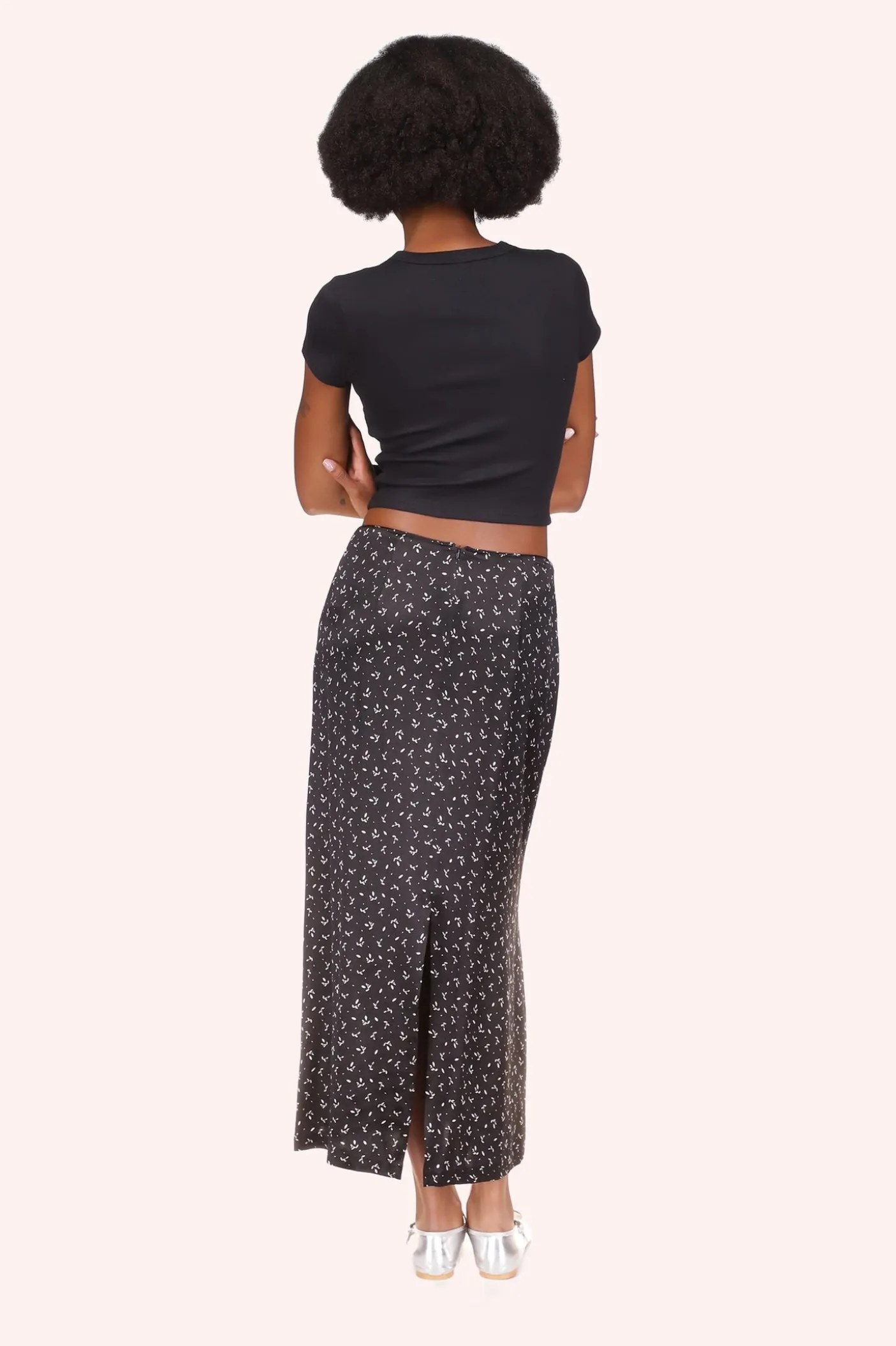 Mini Rosebud Satin Skirt