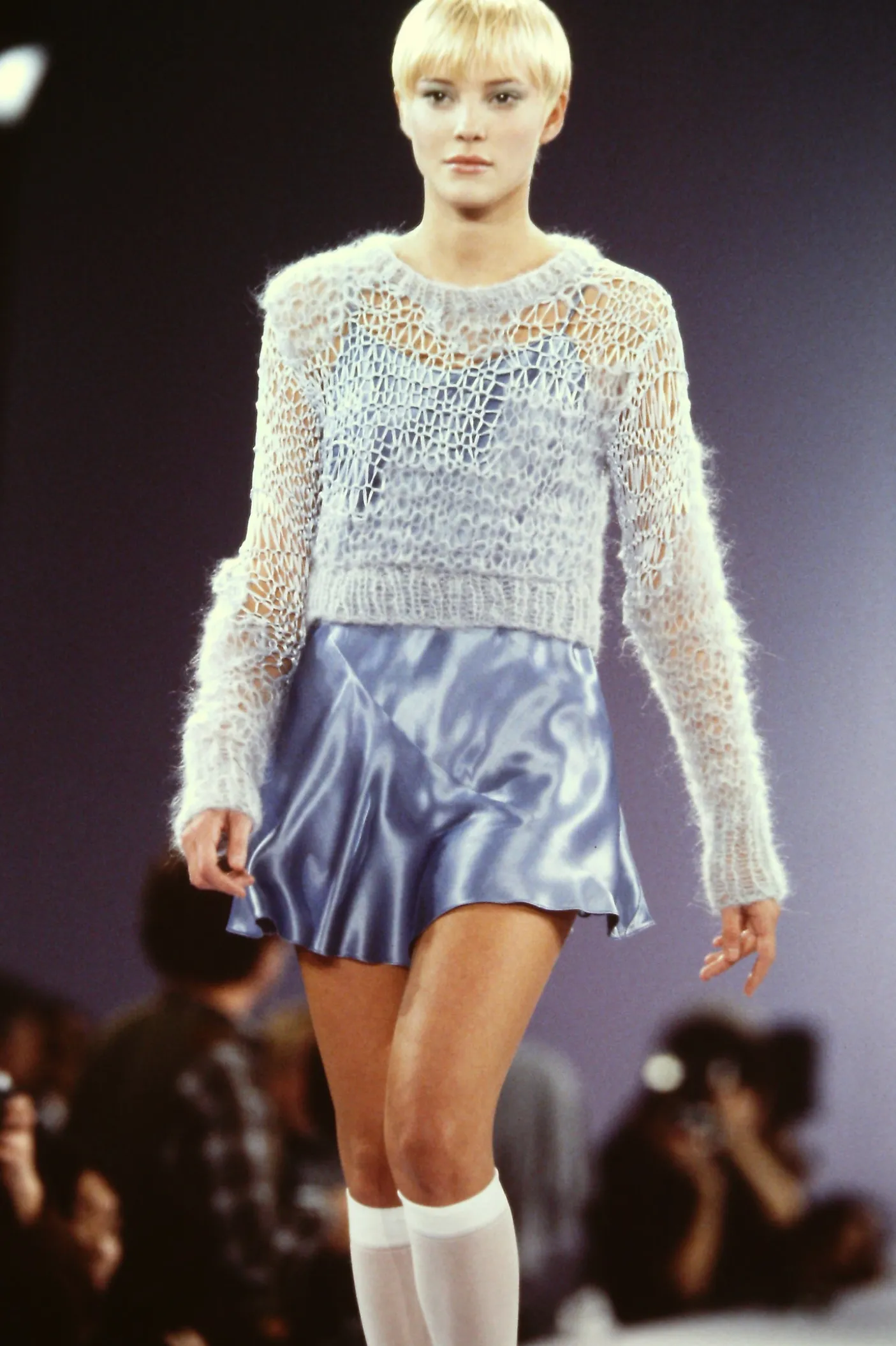 Mohair Tape Yarn Knit Cardigan