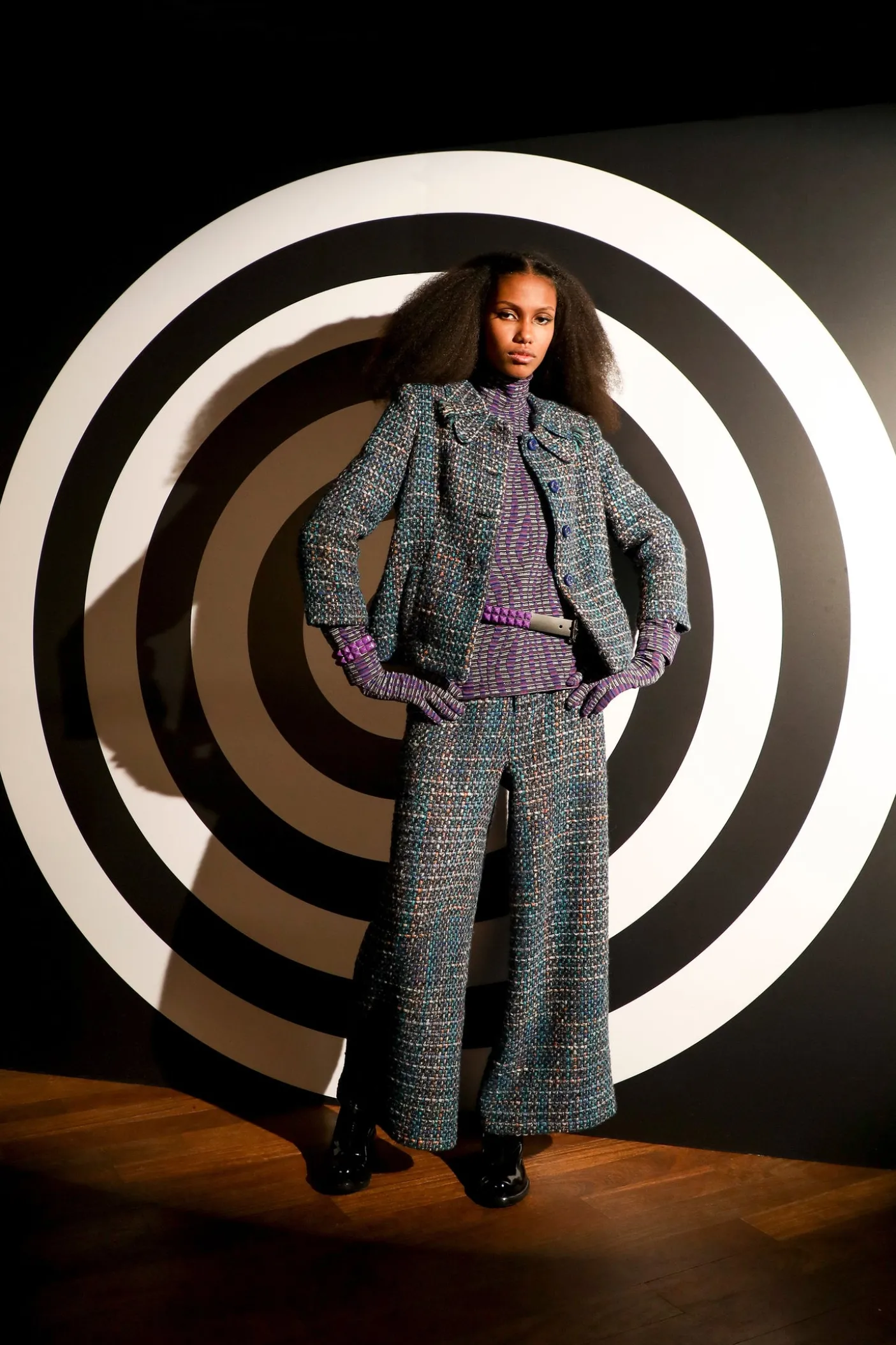 Multi Tweed Pants