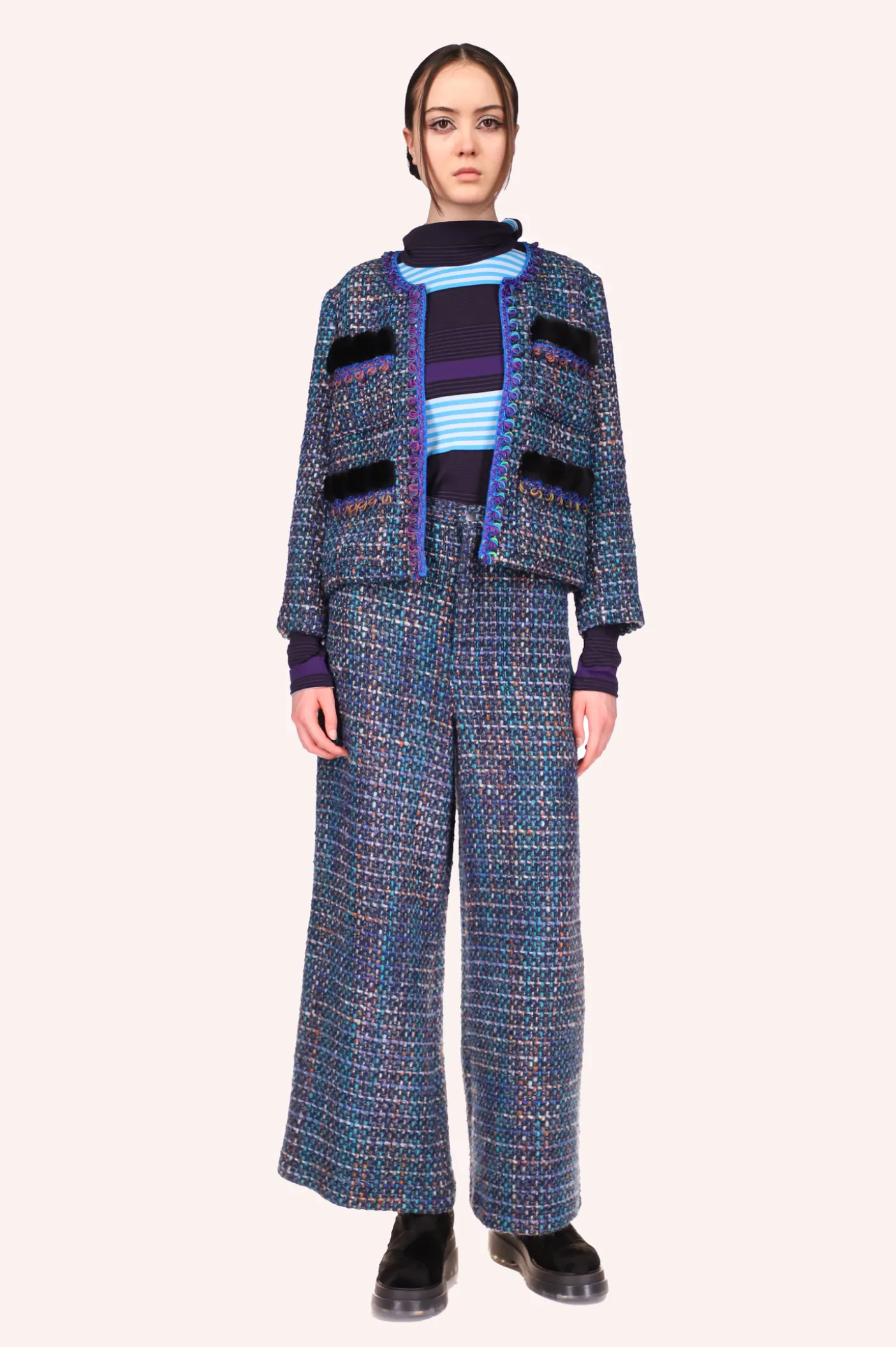 Multi Tweed Pants