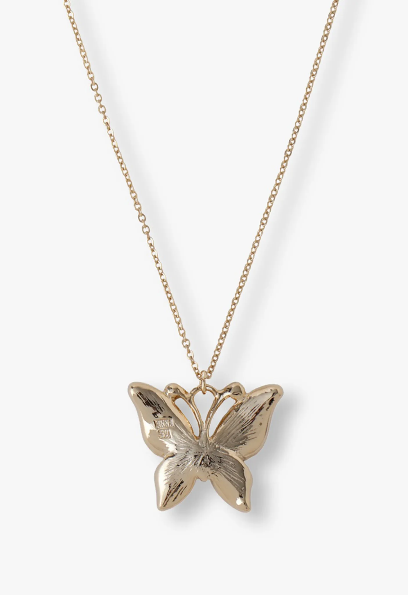 Multi-Colored Butterfly Sparkle Necklace-Gold