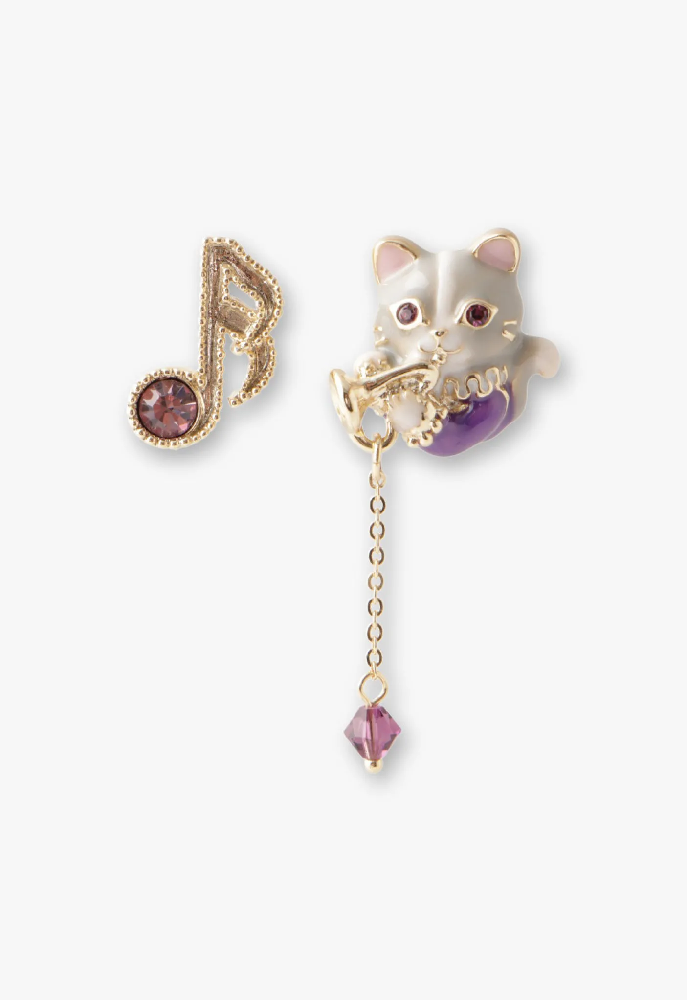 Musical Cat Mismatch Earrings