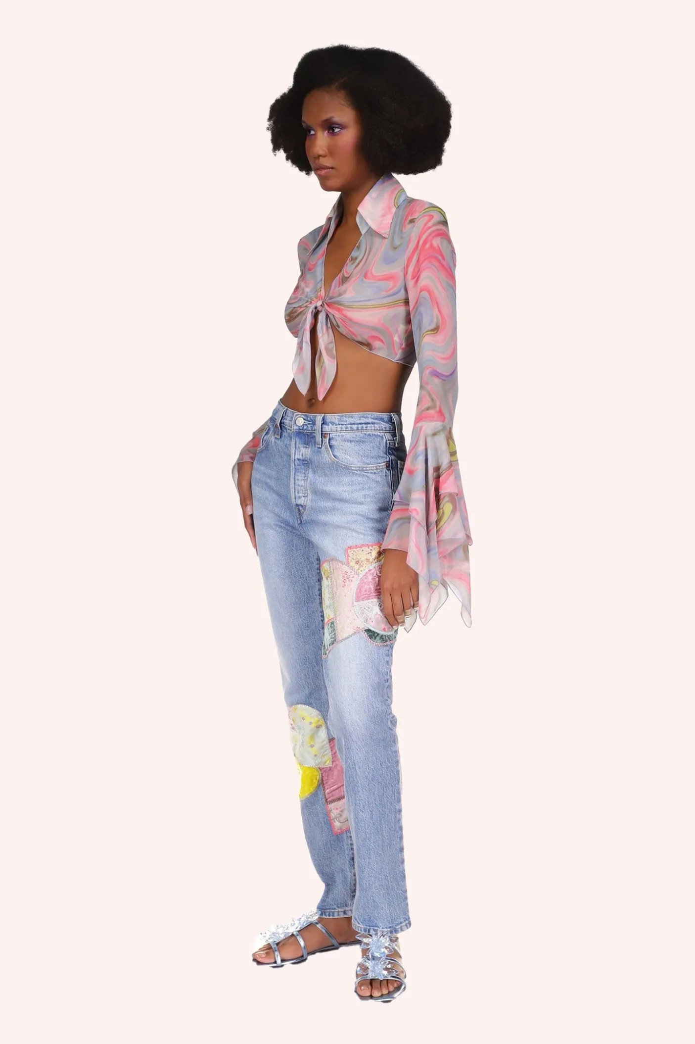 ONLINE EXCLUSIVE: Arabesque Chiffon Tie Top
