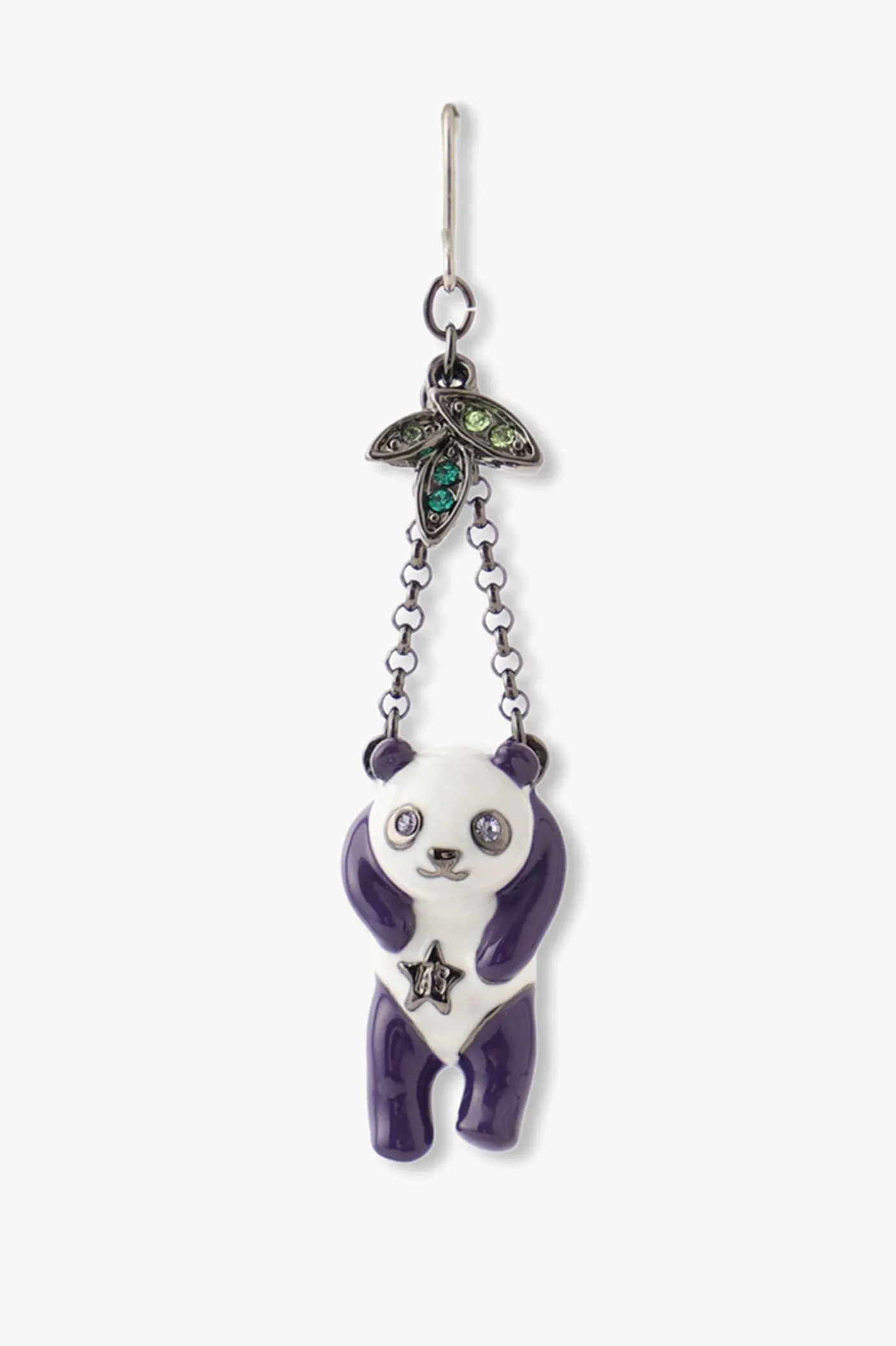 Panda Drop Chain Earrings