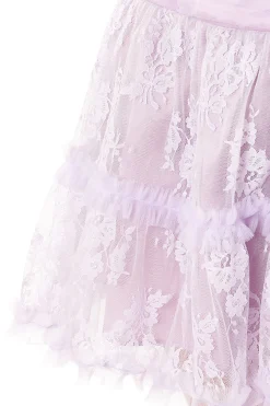 Party Girl Strapless Tulle and Lace Dress