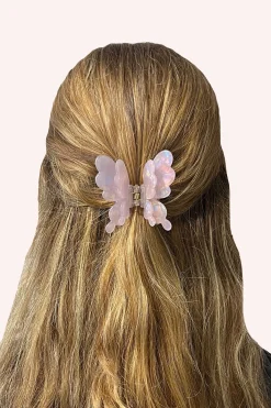 Pastel Iridescent Butterfly Jaw Clip Lilac