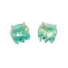 Pastel Meow Cat Jaw Pair Aqua