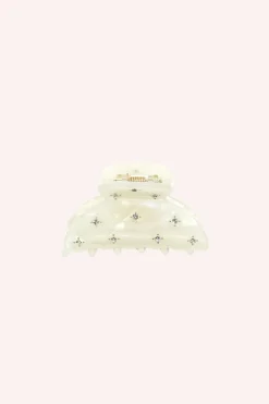 Pearl Medium Pastel Crystal Jaw Clip