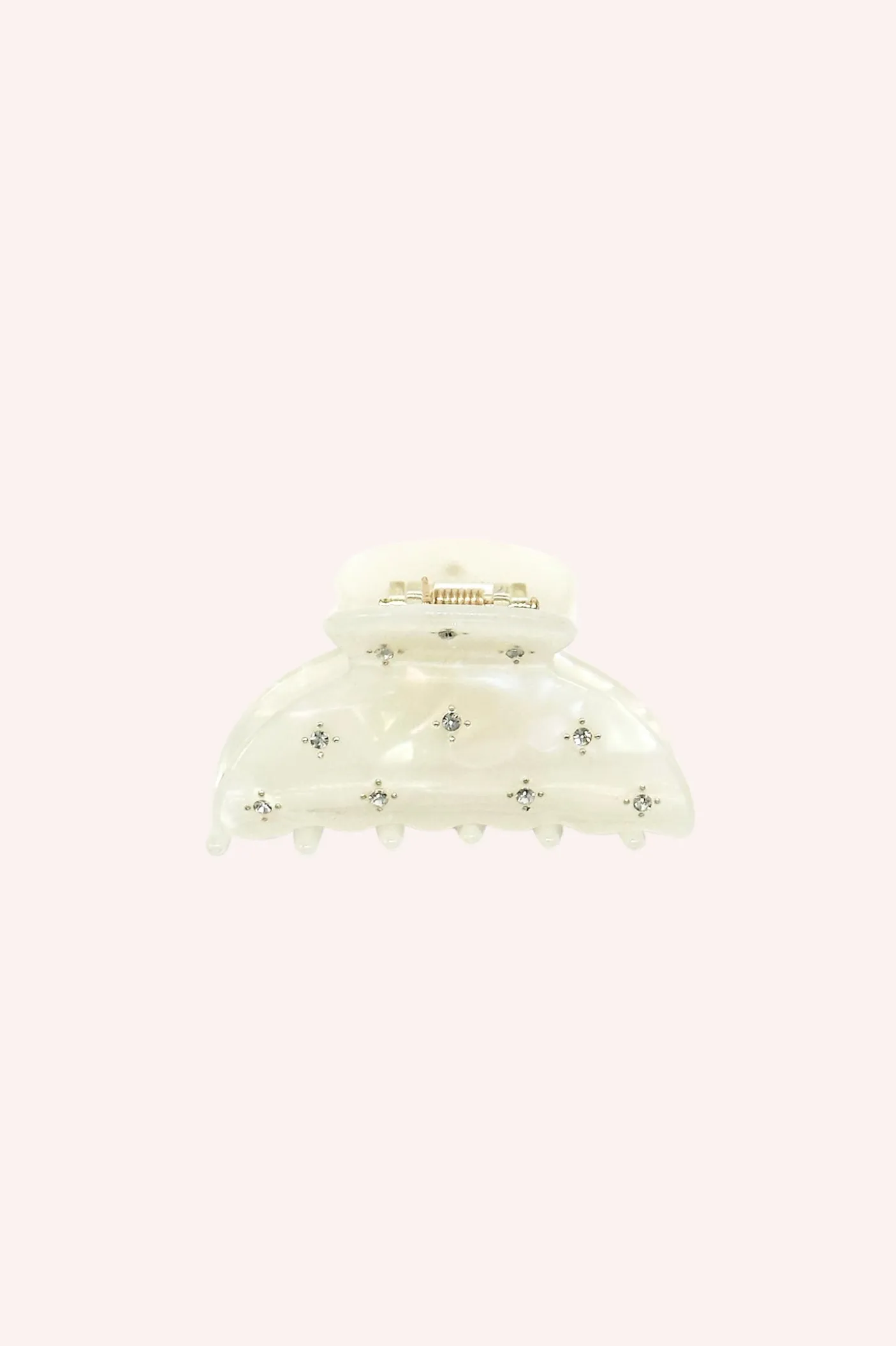 Pearl Medium Pastel Crystal Jaw Clip