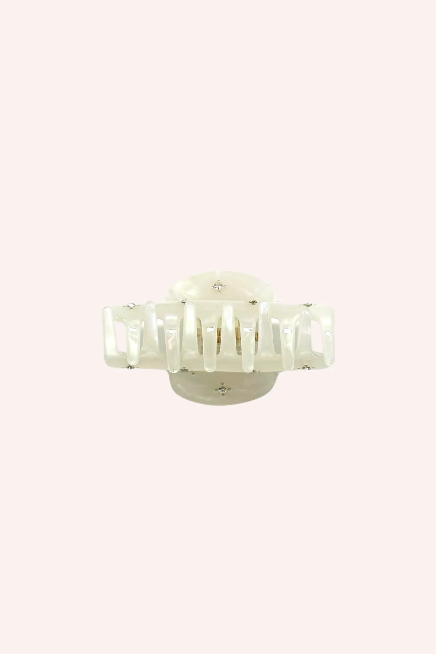 Pearl Medium Pastel Crystal Jaw Clip
