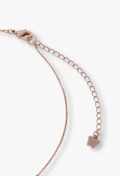 Pink & Lavender Butterfly Glow Necklace- Rose Gold