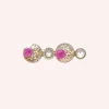 Pink Flower and Pearls Clamp Clip