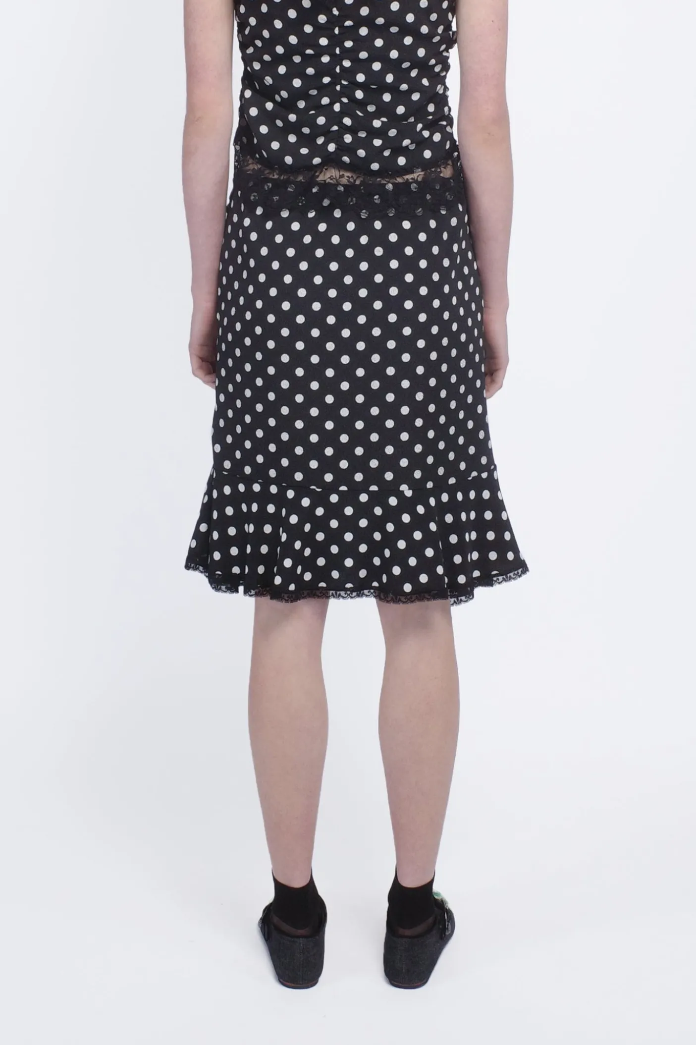 Polka Dot Ruched Skirt