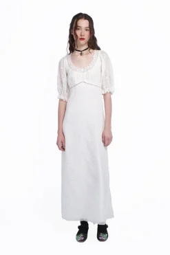 Poppy Embroidered Chiffon Dress