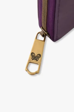 Purple Retro Button Wallet