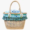 Raffia Tassel Bag-Baby Blue