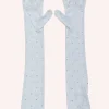 Rhinestone Mesh Gloves